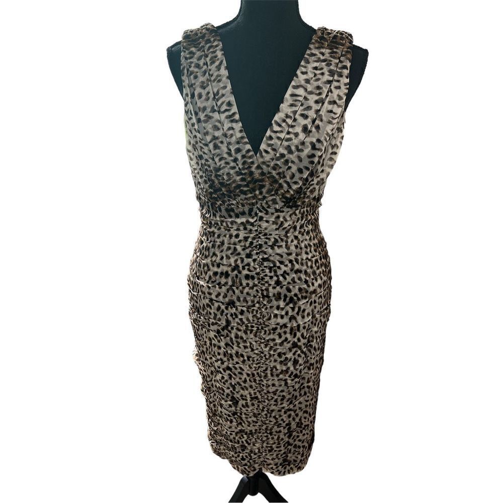 Sleeveless Animal Print Dress by Tadashi
